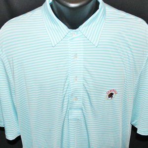 RLX Ralph Lauren Light Blue Striped Polo Shirt
